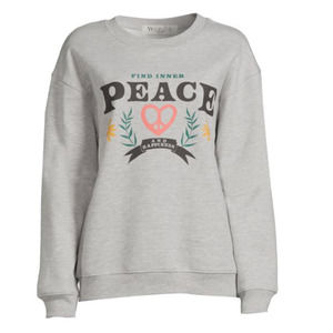Inner Peace Women's Pullover Fleece Graphic Sweatshirt NWT